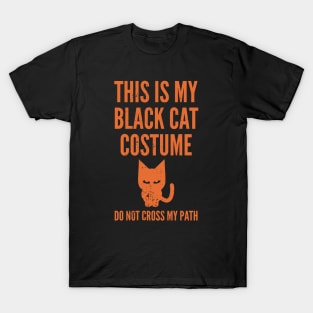 Halloween Black Cat Introvert Costume T-Shirt